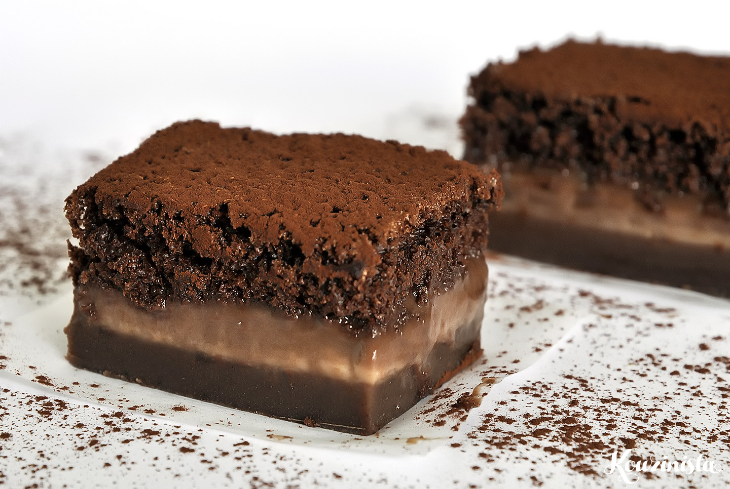 Μαγικό κέικ σοκολάτας με τρεις στρώσεις / Magic chocolate cake
