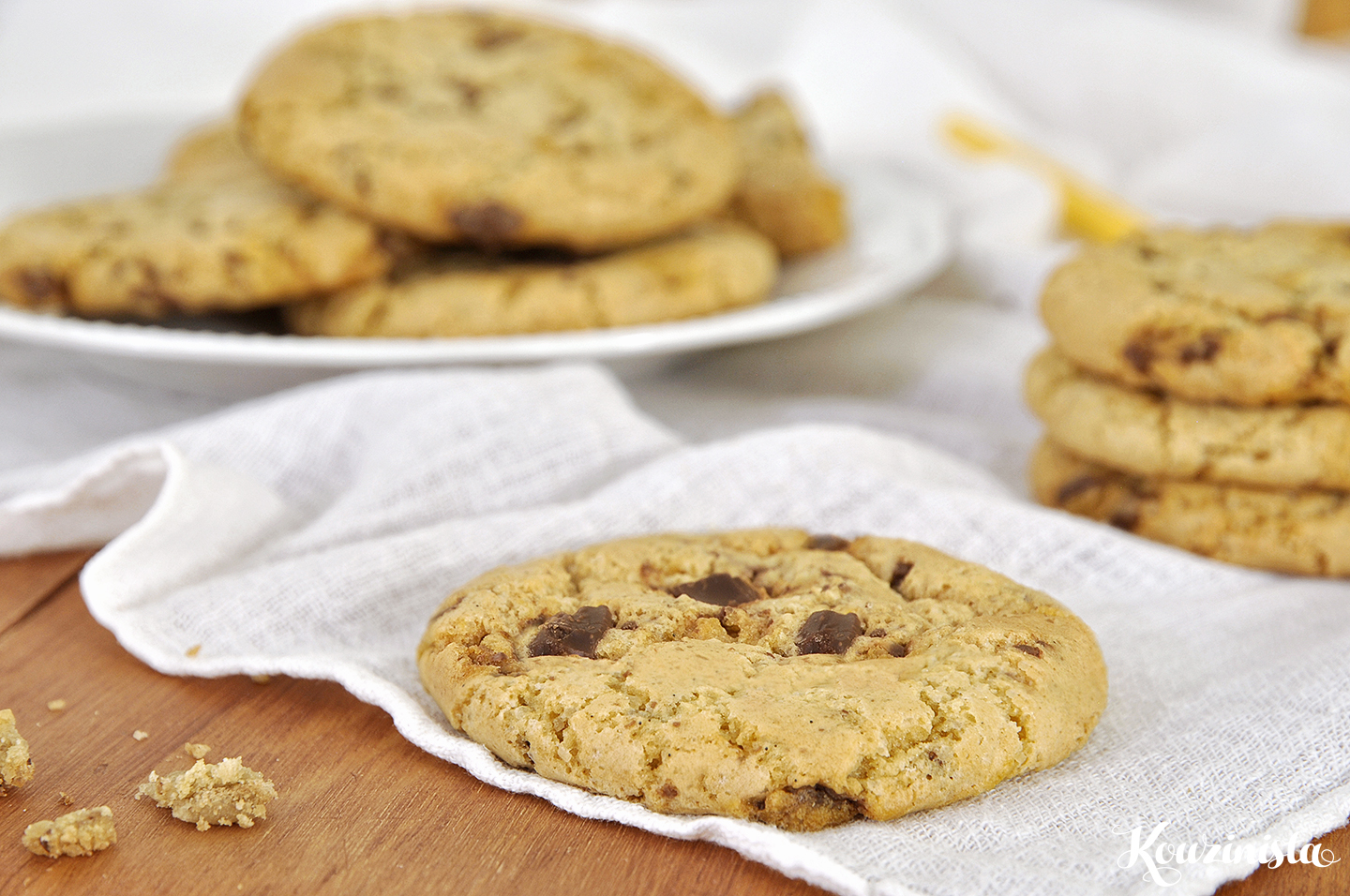 Cookies με ελαιόλαδο και σοκολάτα / Olive oil chocolate chip cookies