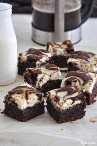 Μαρμπλ μπράουνις με σοκολάτα & τυρί κρέμα / Cheesecake marbled brownies