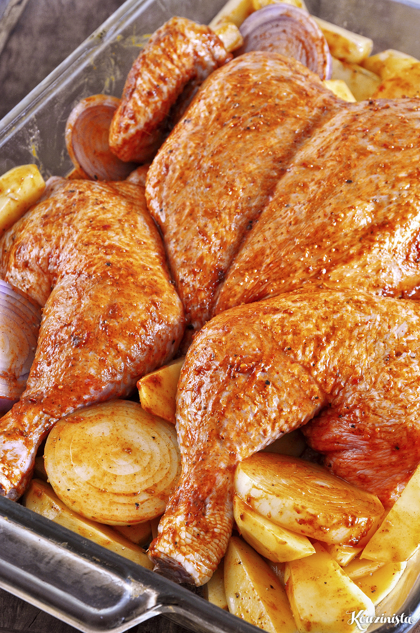 Ζουμερό, ξεροψημένο ψητό κοτόπουλο "πεταλούδα" / Juicy and crispy butterflied roasted chicken