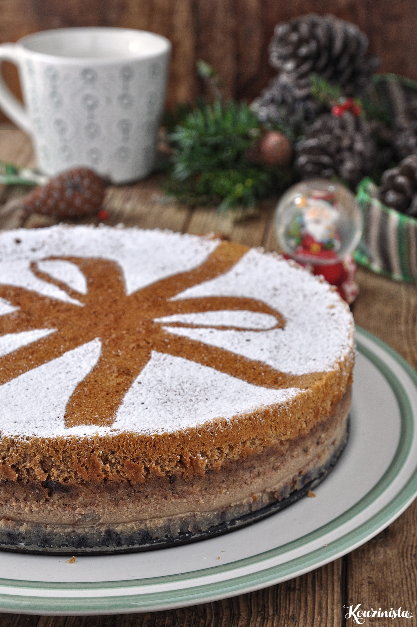 Χριστουγεννιάτικο μαγικό κέικ με μπαχαρικά & καρύδια / Christmas spiced walnut magic cake